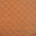Load image into Gallery viewer, Taffeta Pintuck Fabric | 2&quot;x2&quot; Diamond | Diamond Taffeta Fabric | 54&quot; Wide | Multiple Colors | Fabric mytextilefabric Yards Rust 
