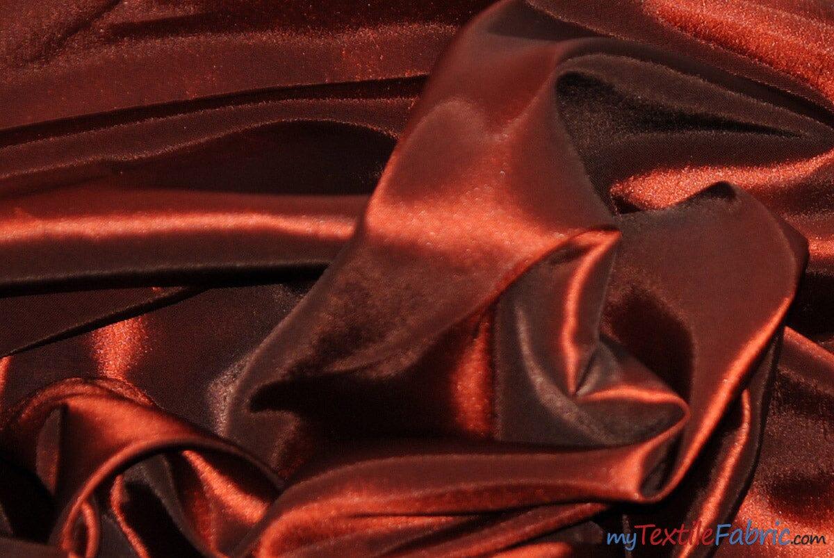 Taffeta Fabric | Two Tone Taffeta Fabric | Non Stretch Taffeta | 60" Wide | Multiple Solid Colors | Continuous Yards | Fabric mytextilefabric Yards Rust 