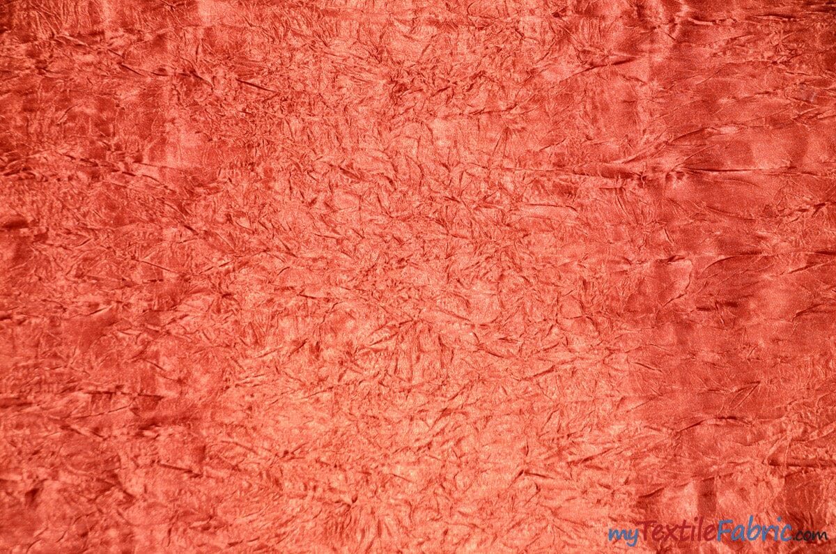 Silky Crush Satin | Crush Charmeuse Bichon Satin | 54" Wide | Sample Swatches | Multiple Colors | Fabric mytextilefabric Sample Swatches Rust 