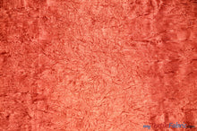 Load image into Gallery viewer, Silky Crush Satin | Crush Charmeuse Bichon Satin | 54&quot; Wide | Sample Swatches | Multiple Colors | Fabric mytextilefabric Sample Swatches Rust 