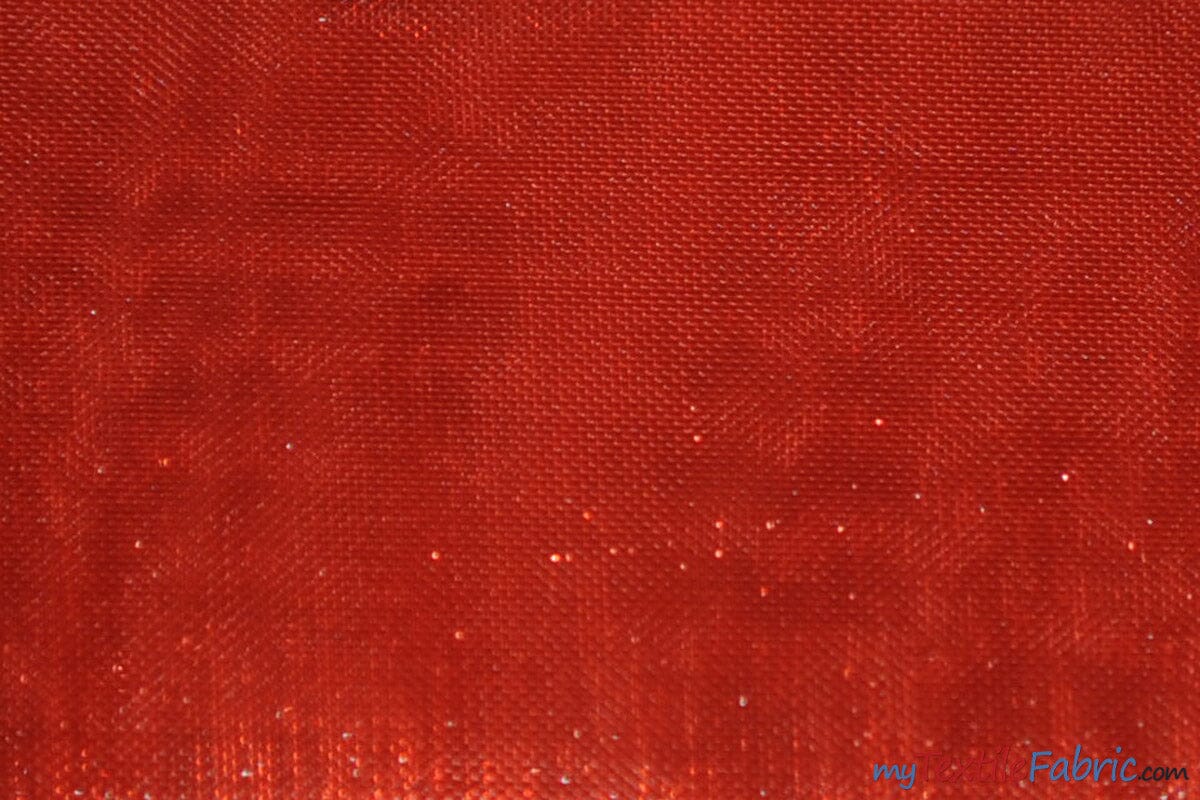 Soft and Smooth Mirror Organza Fabric | 60" Wide | Wholesale Bolt | Multiple Colors | Fabric mytextilefabric Bolts Rust 
