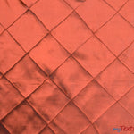 Load image into Gallery viewer, Taffeta Pintuck Fabric | 4&quot;x4&quot; Diamond | Diamond Taffeta Fabric | 58&quot; Wide | Multiple Colors | Wholesale Bolt | Fabric mytextilefabric Bolts Saffron 
