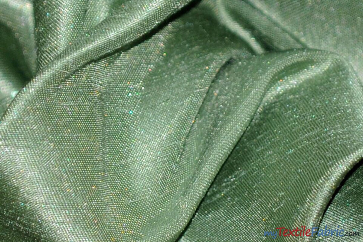 Shantung Satin Fabric | Satin Dupioni Silk Fabric | 60" Wide | Multiple Colors | Continuous Yards | Fabric mytextilefabric Yards Sage 