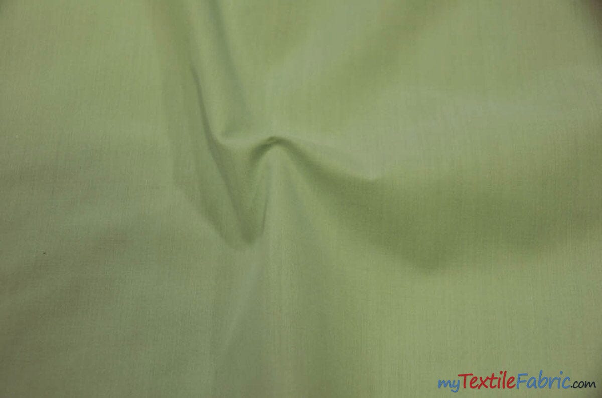 Polyester Cotton Broadcloth Fabric | 60" Wide | Solid Colors | Sample Swatch | Multiple Colors | Fabric mytextilefabric Sample Swatches Sage 