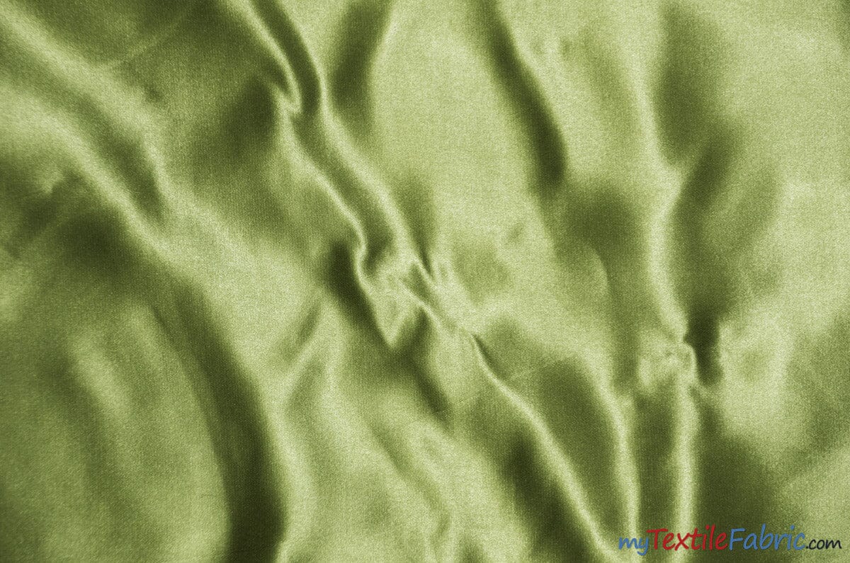 Bridal Satin Fabric | Shiny Bridal Satin | 60" Wide | Multiple Colors | Continuous Yards | Fabric mytextilefabric Yards Sage 
