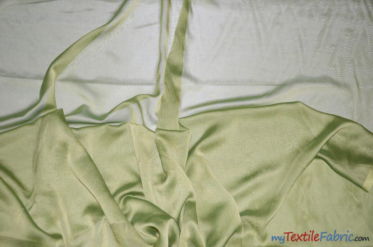 Two Tone Chiffon Fabric | Iridescent Chiffon Fabric | 60" Wide | Clean Edge | Multiple Colors | Wholesale Bolt | Fabric mytextilefabric Bolts Sage 