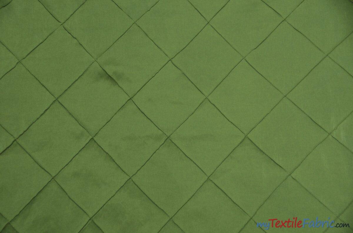 Taffeta Pintuck Fabric | 4"x4" Diamond | Diamond Taffeta Fabric | 58" Wide | Multiple Colors | Continuous Yards | Fabric mytextilefabric Yards Sage 