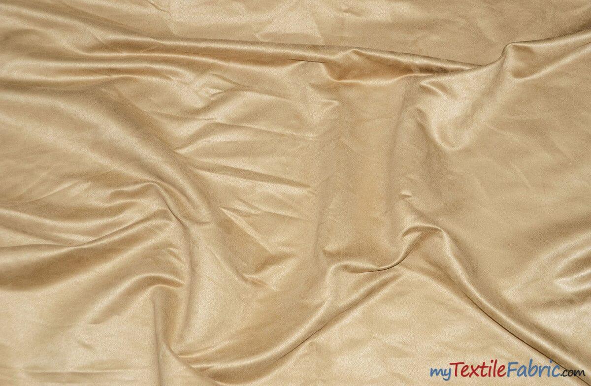 Suede Fabric | Microsuede | 40 Colors | 60" Wide | Faux Suede | Upholstery Weight, Tablecloth, Bags, Pouches, Cosplay, Costume | Sample Swatch | Fabric mytextilefabric Sample Swatches Sand 