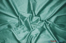 Load image into Gallery viewer, Polyester Silk Fabric | Faux Silk | Polyester Dupioni Fabric | Continuous Yards | 54&quot; Wide | Multiple Colors | Fabric mytextilefabric Yards Seafoam 