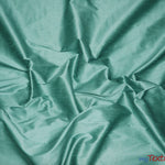 Load image into Gallery viewer, Polyester Silk Fabric | Faux Silk | Polyester Dupioni Fabric | Continuous Yards | 54&quot; Wide | Multiple Colors | Fabric mytextilefabric Yards Seafoam 
