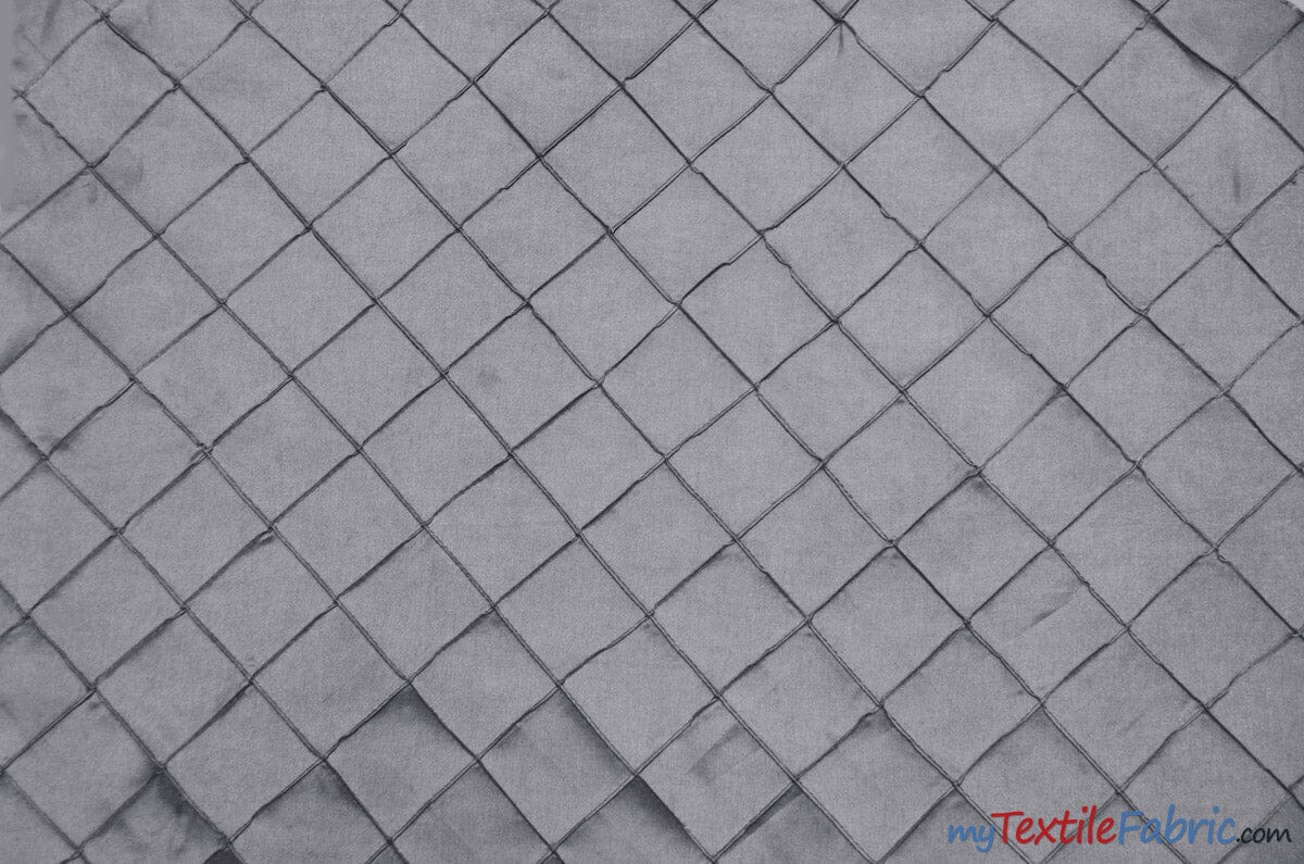 Taffeta Pintuck Fabric | 2"x2" Diamond | Diamond Taffeta Fabric | 54" Wide | Multiple Colors | Fabric mytextilefabric Yards Silver 