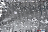 Dull Square Dazzle Sequins | Decorative Sequins on Mesh | 52" Wide | Fabric mytextilefabric Yards Silver 