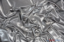 Load image into Gallery viewer, Charmeuse Satin Fabric | Silky Soft Satin | 60&quot; Wide | Wholesale Bolt Only | Multiple Colors | Fabric mytextilefabric Bolts Silver 