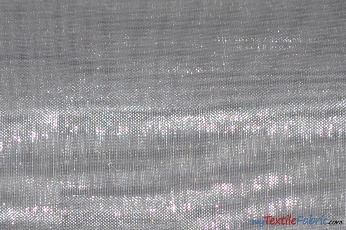 Soft and Smooth Mirror Organza Fabric | 60" Wide | Sample Swatch | Multiple Colors | Fabric mytextilefabric Sample Swatches Silver 