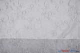 Fantasia Organza Embroidery Fabric | Embroidered Floral Sheer | 54" Wide | Multiple Colors | Fabric mytextilefabric Yards Silver 