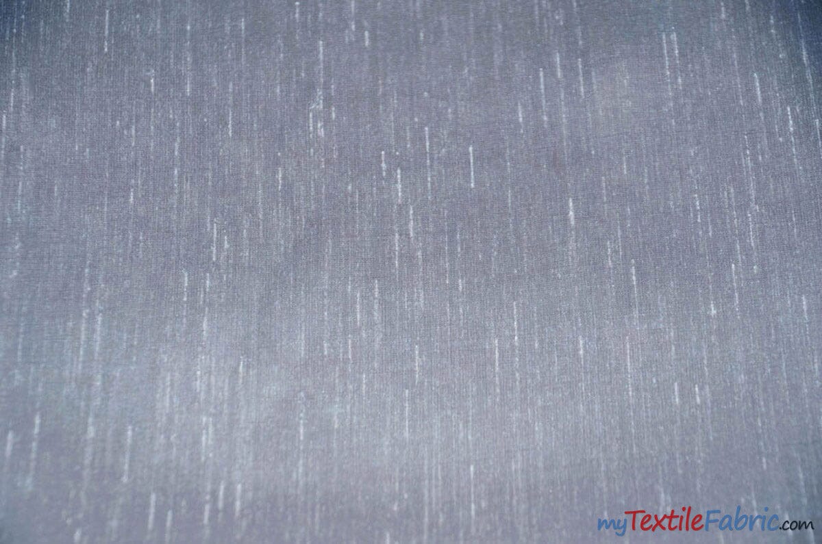 IFR Extra Wide Dupioni Silk | 100% Polyester Faux Dupioni Fabric | 120" Wide | Multiple Colors | Fabric mytextilefabric Yards Silver 