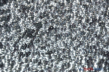 Load image into Gallery viewer, Gatsby Sequins Fabric | 6mm Flat Sewn Sequins on Mesh | 52&quot; Wide | Multiple Colors | Fabric mytextilefabric Yards Silver 