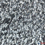 Load image into Gallery viewer, Gatsby Sequins Fabric | 6mm Flat Sewn Sequins on Mesh | 52&quot; Wide | Multiple Colors | Fabric mytextilefabric Yards Silver 
