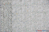 Open Weave Chain Chemical Lace Fabric | 50" Wide | 10 Colors | Fabric mytextilefabric Yards Silver 