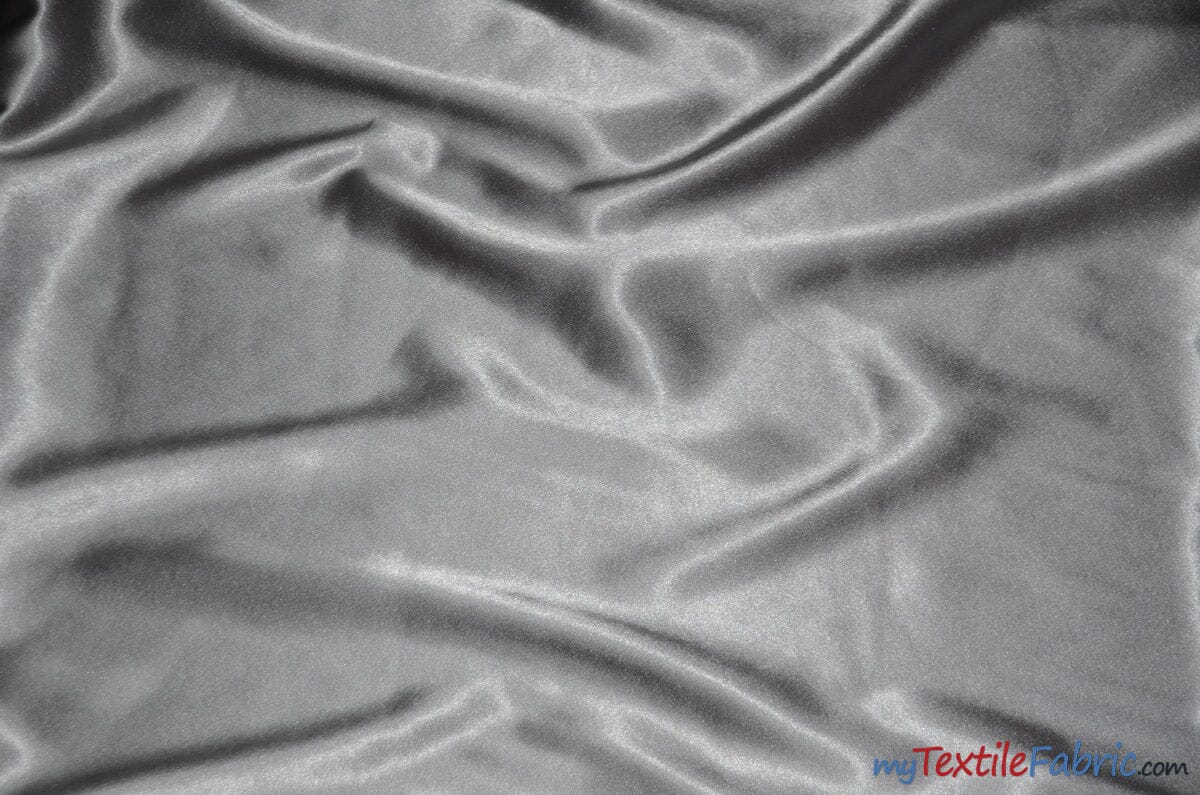 Crepe Back Satin | Korea Quality | 60" Wide | Continuous Yards | Multiple Colors | Fabric mytextilefabric Yards Silver 