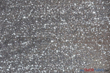 Load image into Gallery viewer, Glitz Mesh Sequins Fabric | 3mm Glitter Sequins | 52&quot; Wide | Multiple Colors | Fabric mytextilefabric Yards Silver Shiny 