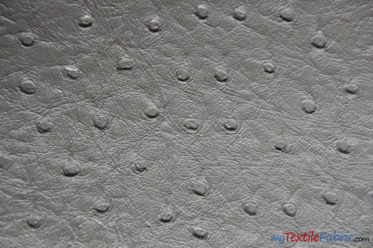 Ostrich Vinyl Fabric | Imitation Ostrich Leather | 54" Wide | Upholstery Weight Fabric | Fabric mytextilefabric Yards Silver 