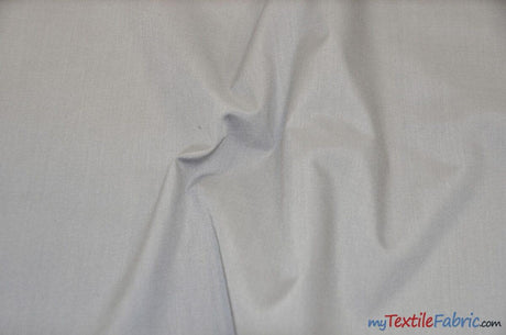 Polyester Cotton Broadcloth Fabric | 60" Wide | Solid Colors | Wholesale Bolt | Multiple Colors | Fabric mytextilefabric Bolts Silver 