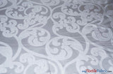 Victorian Damask Jacquard Fabric | Victorian Damask Brocade | 60" Wide | Drapery, Curtains, Tablecloth, Costume | Multiple Colors | Fabric mytextilefabric Yards Silver 