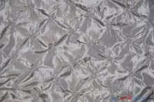 Load image into Gallery viewer, Pinwheel Taffeta Fabric | Button Taffeta Fabric | 48&quot; Wide | Multiple Colors | Fabric mytextilefabric Yards Silver 