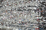 New York Dazzle Sequins Fabric | 6mm Sequins Fabric | 52" Wide | Multiple Colors | Fabric mytextilefabric Yards Silver 