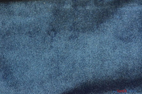 Royal Velvet Fabric | Soft and Plush Non Stretch Velvet Fabric | 60" Wide | Apparel, Decor, Drapery and Upholstery Weight | Multiple Colors | Continuous Yards | Fabric mytextilefabric Yards Steel Blue 