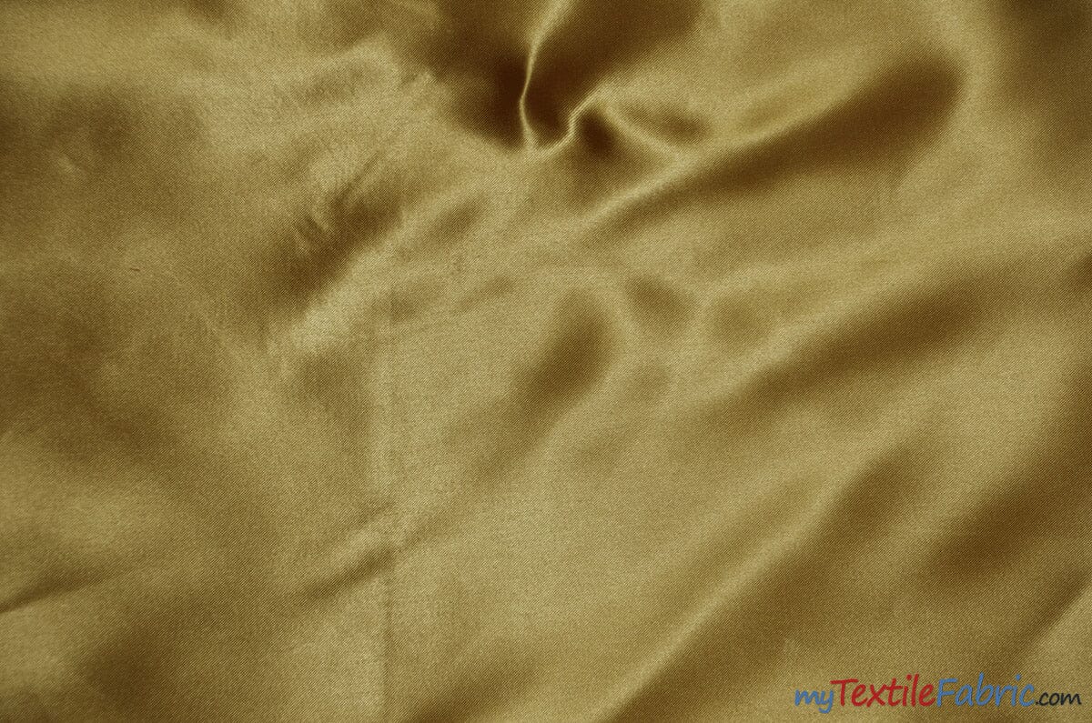 Bridal Satin Fabric | Shiny Bridal Satin | 60" Wide | Multiple Colors | Continuous Yards | Fabric mytextilefabric Yards Sungold 