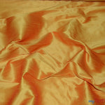 Load image into Gallery viewer, Polyester Silk Fabric | Faux Silk | Polyester Dupioni Fabric | Sample Swatch | 54&quot; Wide | Multiple Colors | Fabric mytextilefabric Sample Swatches Sunset Orange 
