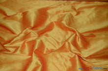 Load image into Gallery viewer, Polyester Silk Fabric | Faux Silk | Polyester Dupioni Fabric | Wholesale Bolt | 54&quot; Wide | Multiple Colors | Fabric mytextilefabric Bolts Sunset Orange 