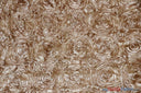 Rosette Satin Fabric | Wedding Satin Fabric | 54" Wide | 3d Satin Floral Embroidery | Multiple Colors | Continuous Yards | Fabric mytextilefabric Yards Taupe 