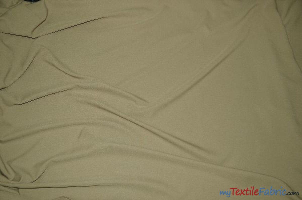 60" Wide Polyester Fabric Sample Swatches | Visa Polyester Poplin Sample Swatches | Basic Polyester for Tablecloths, Drapery, and Curtains | Fabric mytextilefabric Sample Swatches Taupe 