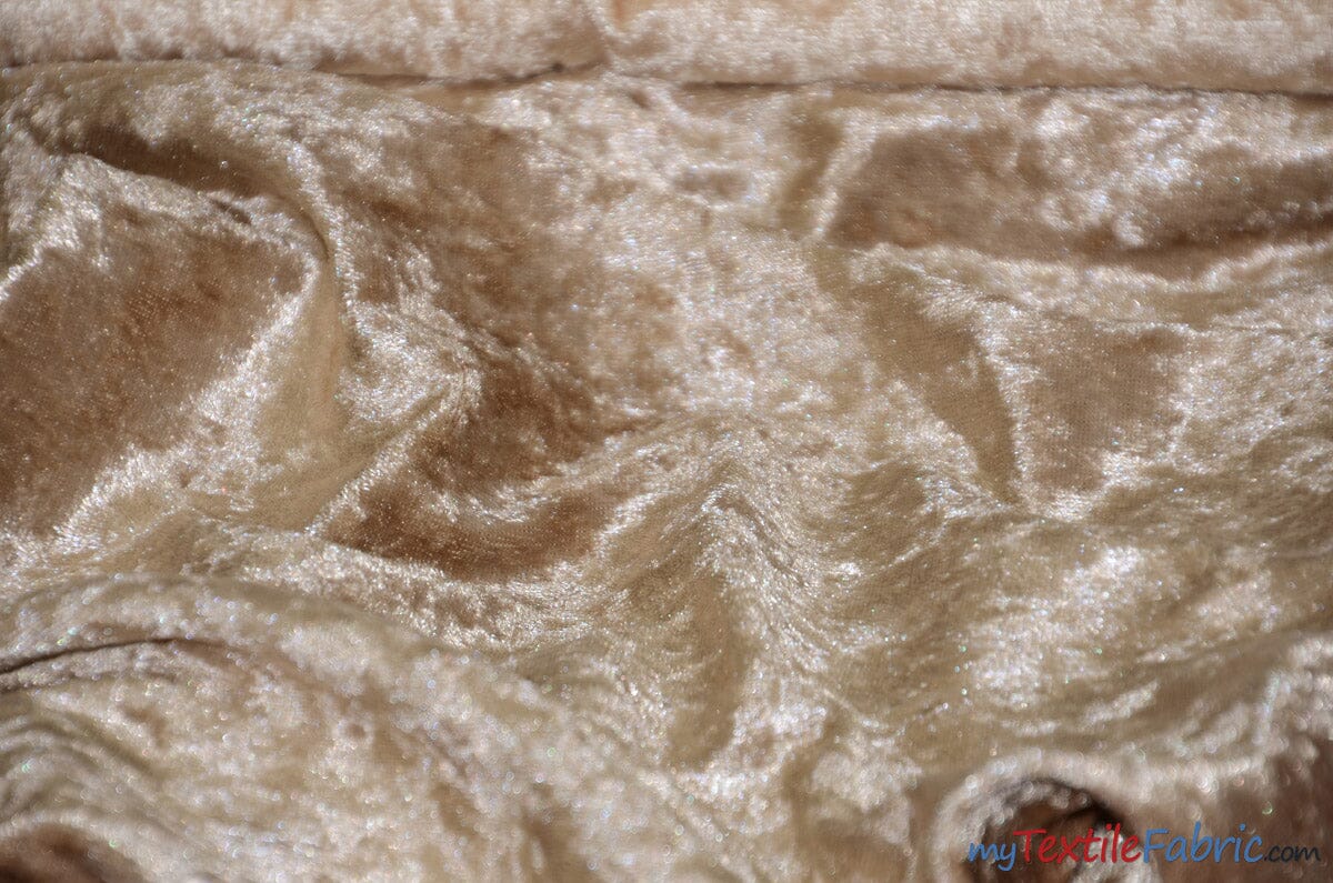 Panne Velvet Fabric | 60" Wide | Crush Panne Velour | Apparel, Costumes, Cosplay, Curtains, Drapery & Home Decor | Fabric mytextilefabric Yards Taupe 