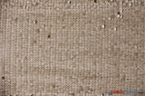 New York Dazzle Sequins Fabric | 6mm Sequins Fabric | 52" Wide | Multiple Colors | Fabric mytextilefabric Yards Taupe 