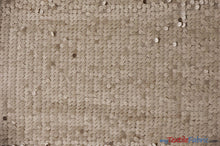 Load image into Gallery viewer, New York Dazzle Sequins Fabric | 6mm Sequins Fabric | 52&quot; Wide | Multiple Colors | Fabric mytextilefabric Yards Taupe 