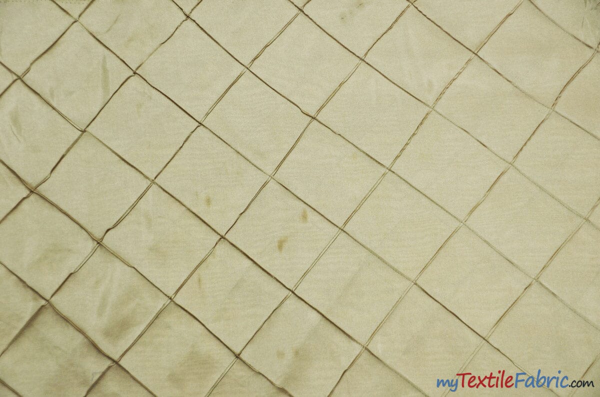 Taffeta Pintuck Fabric | 4"x4" Diamond | Diamond Taffeta Fabric | 58" Wide | Multiple Colors | Continuous Yards | Fabric mytextilefabric Yards Taupe 