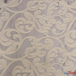 Load image into Gallery viewer, Victorian Damask Jacquard Fabric | Victorian Damask Brocade | 60&quot; Wide | Drapery, Curtains, Tablecloth, Costume | Multiple Colors | Fabric mytextilefabric Yards Taupe 
