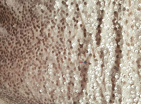 Sequins Taffeta Fabric by the Yard | Glitz Sequins Taffeta Fabric | Raindrop Sequins | 54" Wide | Tablecloths, Runners, Dresses, Apparel | Fabric mytextilefabric Yards Taupe 