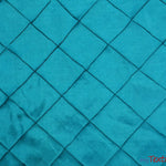 Load image into Gallery viewer, Taffeta Pintuck Fabric | 4&quot;x4&quot; Diamond | Diamond Taffeta Fabric | 58&quot; Wide | Multiple Colors | Sample Swatch | Fabric mytextilefabric Sample Swatches Teal 
