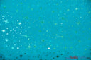 Shooting Star Foil Organza Fabric| 60" Wide | Sheer Organza with Foil Silver Metallic Star | Decor, Overlays, Accents, Dresses, Apparel | Fabric mytextilefabric Yards Teal 