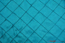 Taffeta Pintuck Fabric | 4"x4" Diamond | Diamond Taffeta Fabric | 58" Wide | Multiple Colors | Continuous Yards | Fabric mytextilefabric Yards Teal 