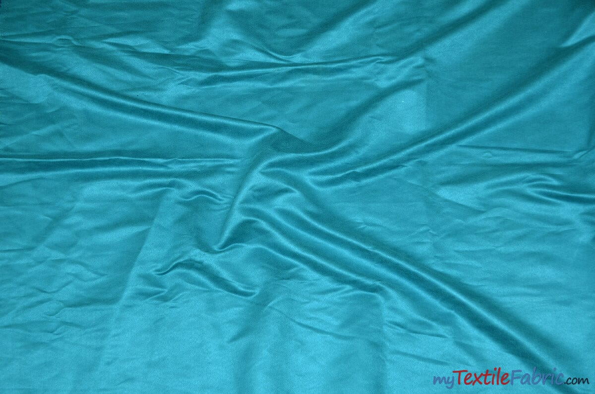 Suede Fabric | Microsuede | 40 Colors | 60" Wide | Faux Suede | Upholstery Weight, Tablecloth, Bags, Pouches, Cosplay, Costume | Sample Swatch | Fabric mytextilefabric Sample Swatches Teal 