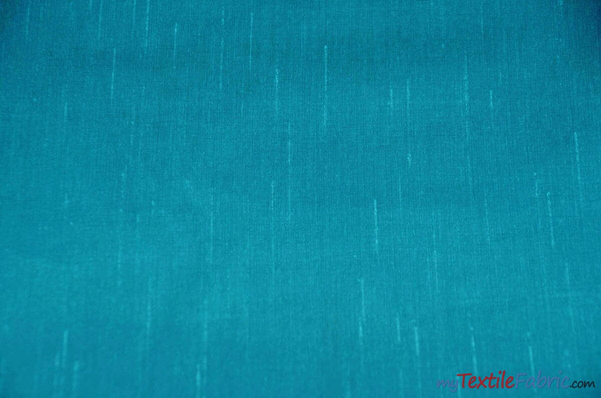 IFR Extra Wide Dupioni Silk | 100% Polyester Faux Dupioni Fabric | 120" Wide | Multiple Colors | Fabric mytextilefabric Yards Teal 