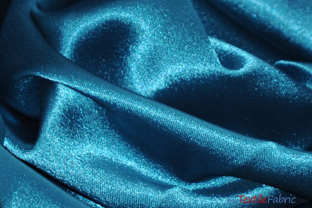 Superior Quality Crepe Back Satin | Japan Quality | 60" Wide | Continuous Yards | Multiple Colors | Fabric mytextilefabric Yards Teal 