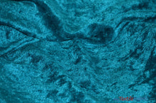 Load image into Gallery viewer, Panne Velvet Fabric | 60&quot; Wide | Crush Panne Velour | Apparel, Costumes, Cosplay, Curtains, Drapery &amp; Home Decor | Fabric mytextilefabric Yards Teal 