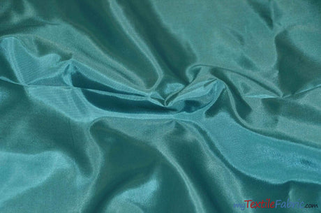 Polyester Silky Habotai Lining | 58" Wide | Super Soft and Silky Poly Habotai Fabric | Sample Swatch | Digital Printing, Apparel Lining, Drapery and Decor | Fabric mytextilefabric Sample Swatches Teal 